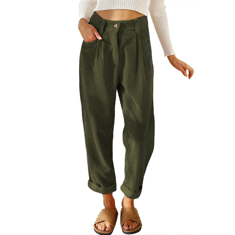 Comfy & Casual High Waist Loose Fit Casual Pants