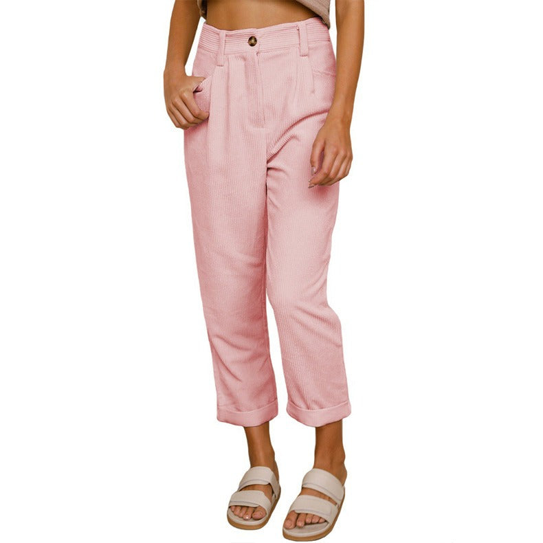 Comfy & Casual High Waist Loose Fit Casual Pants