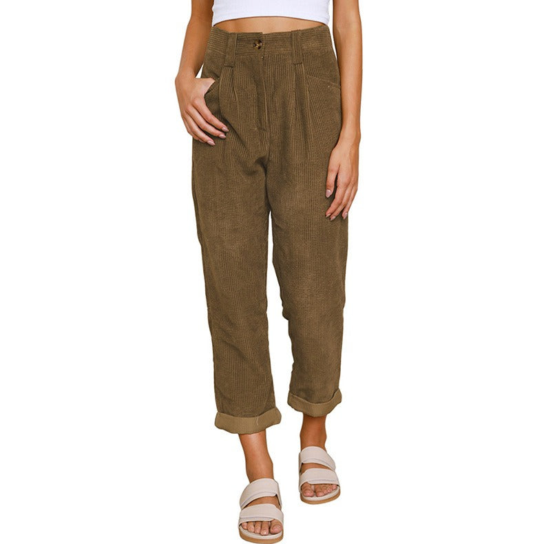 Comfy & Casual High Waist Loose Fit Casual Pants