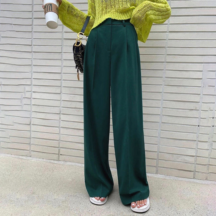 Wide-Leg Pants Commuter Trousers