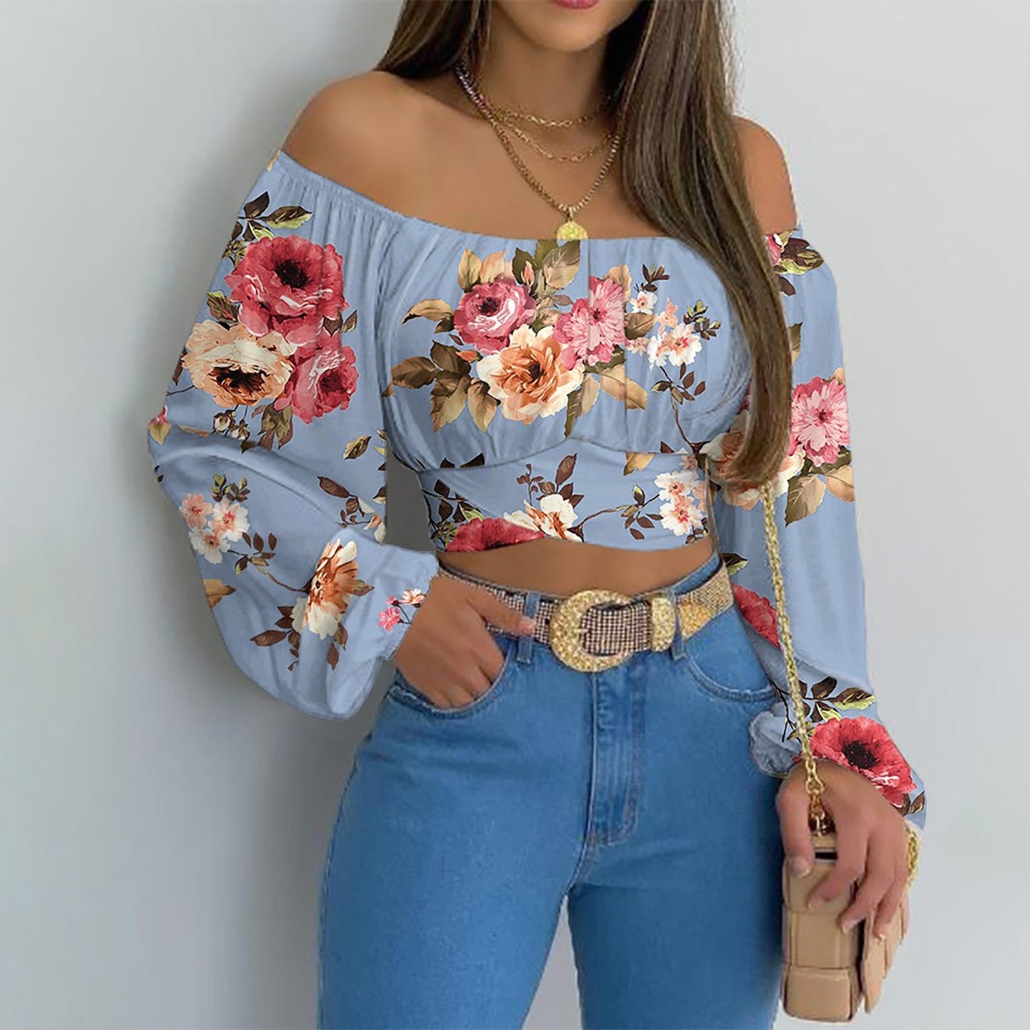 Sweet & Sexy Off Shoulder Cross Tie Blouse