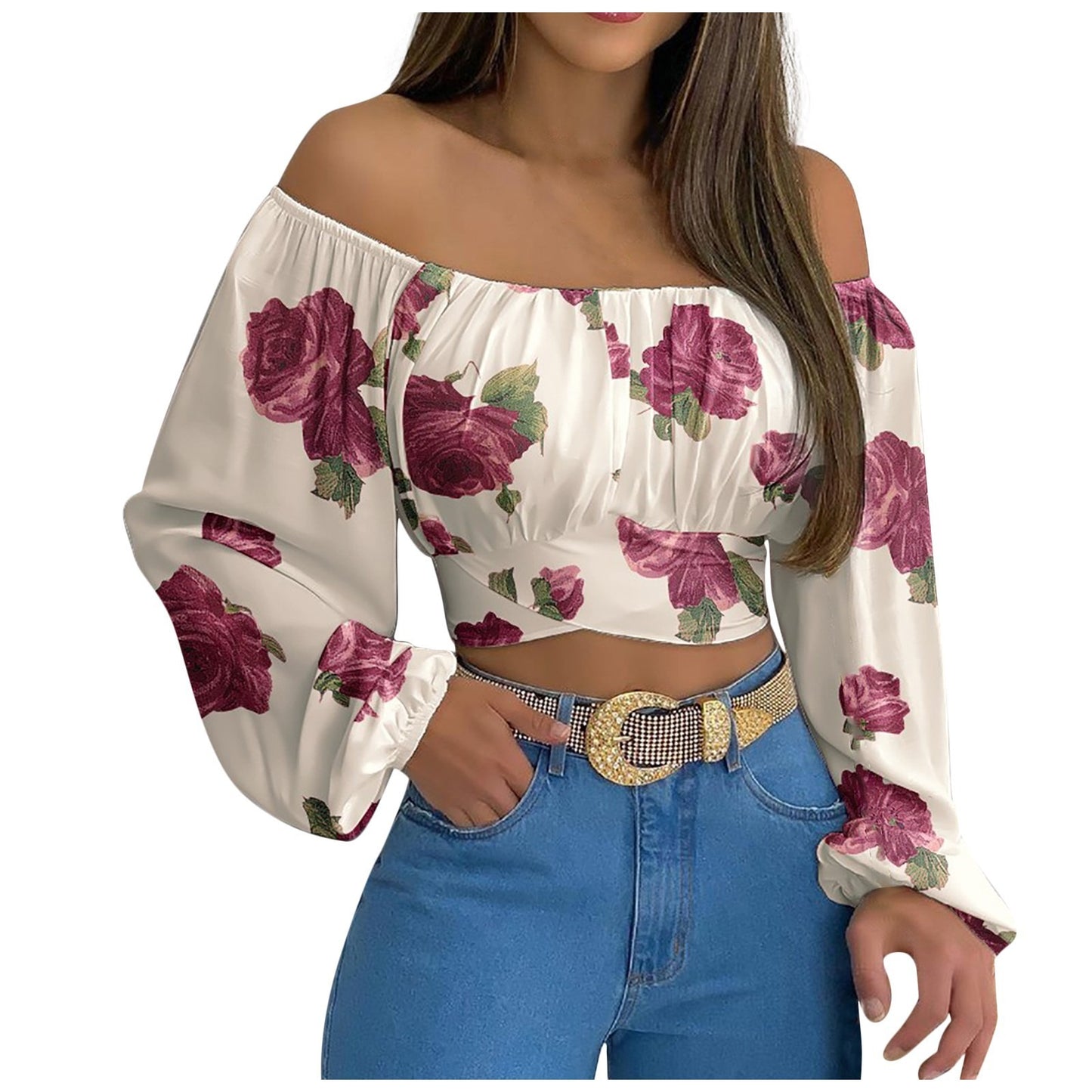 Sweet & Sexy Off Shoulder Cross Tie Blouse