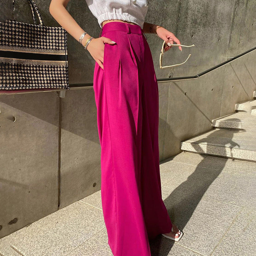 Wide-Leg Pants Commuter Trousers