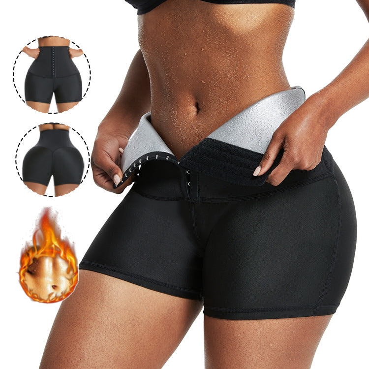 Silver-Coated Body Sculpting Fitness Shorts