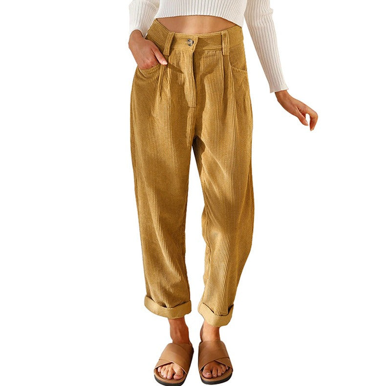 Comfy & Casual High Waist Loose Fit Casual Pants