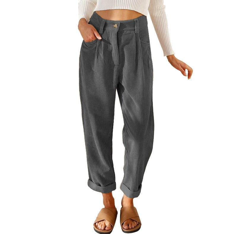 Comfy & Casual High Waist Loose Fit Casual Pants