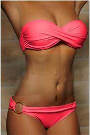 Twisted Delight Low Rise Bottom Bandeau Top Bikini