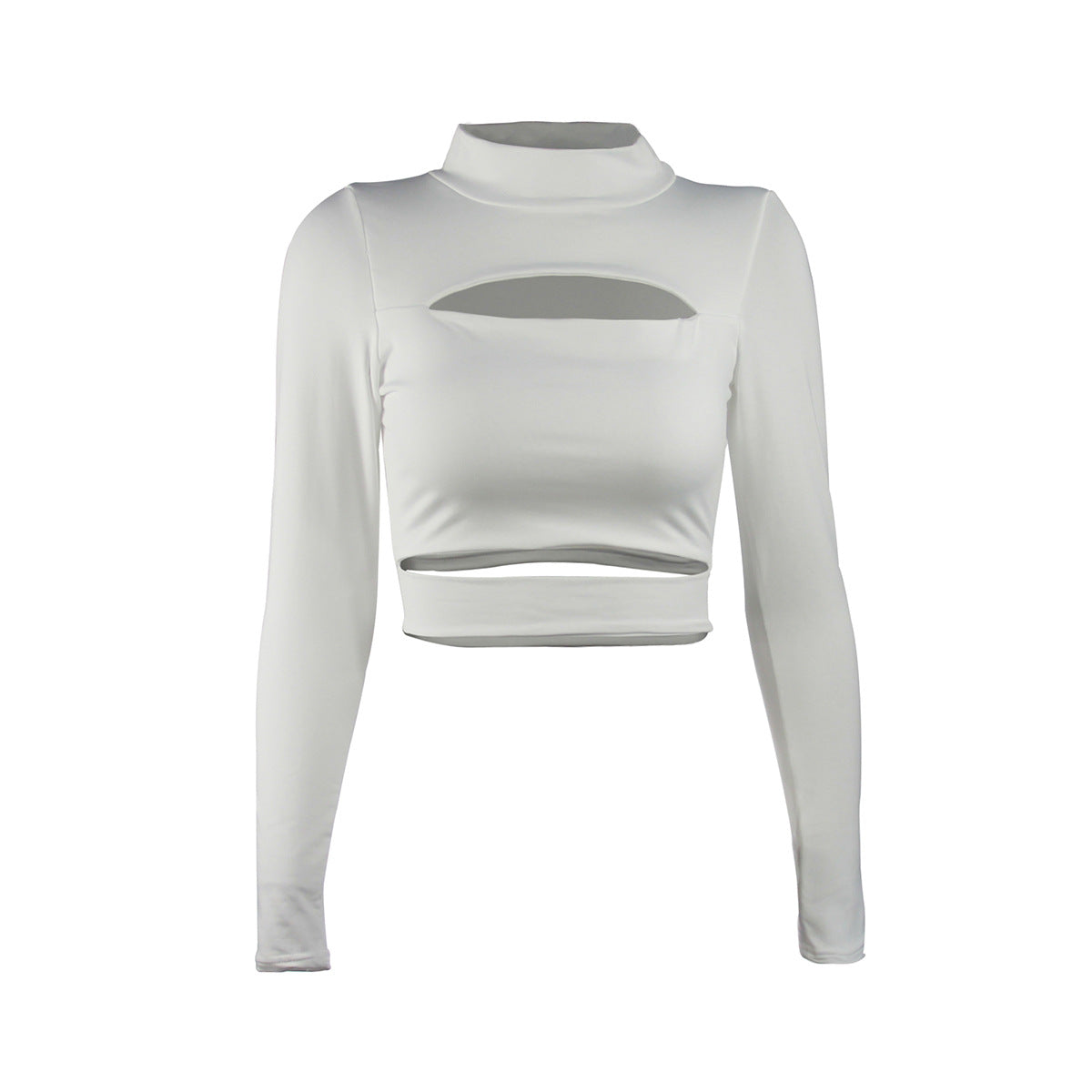 Sexy Hollow Turtleneck Crop Top