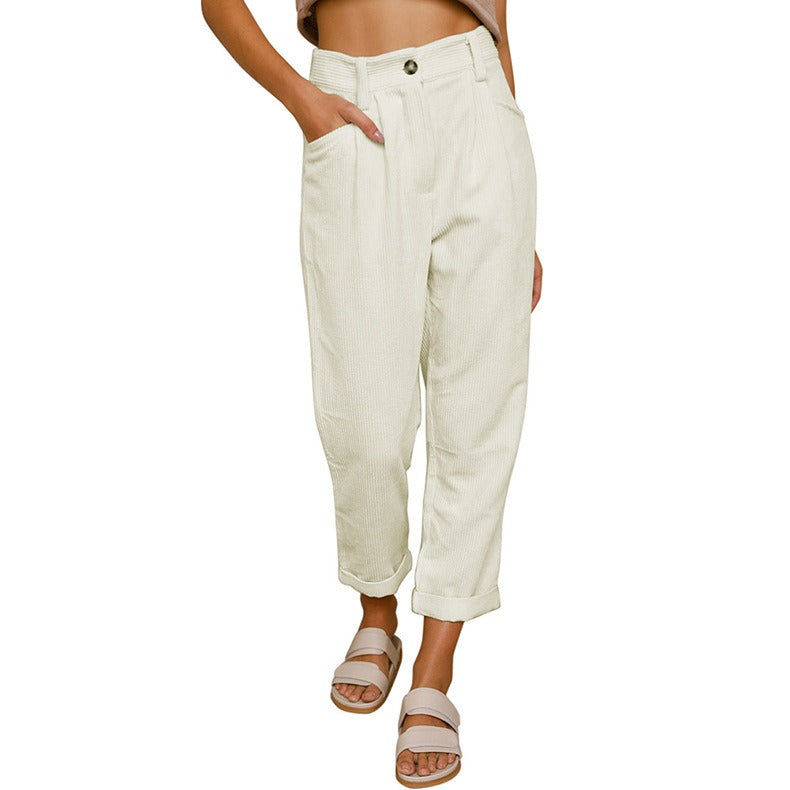 Comfy & Casual High Waist Loose Fit Casual Pants