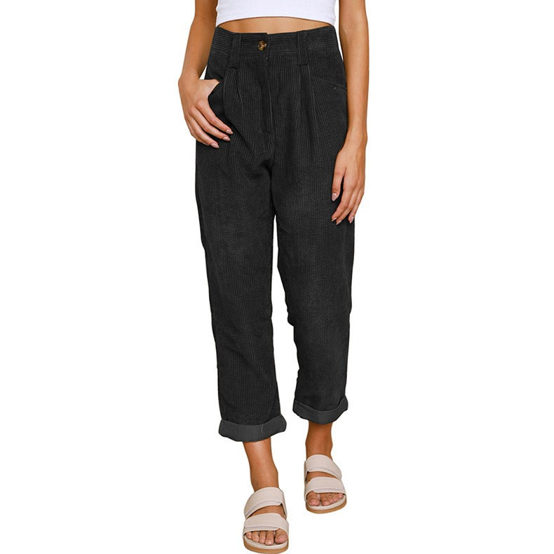 Comfy & Casual High Waist Loose Fit Casual Pants