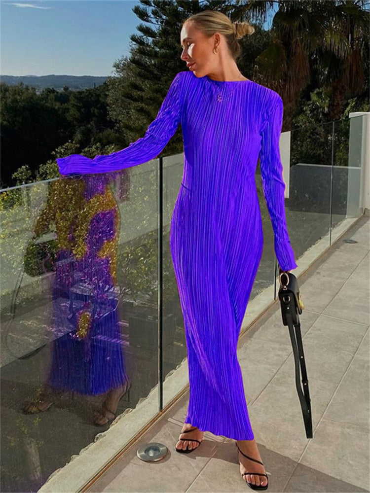 Demure & Sexy Ruched Ruffle Sleeve Dress