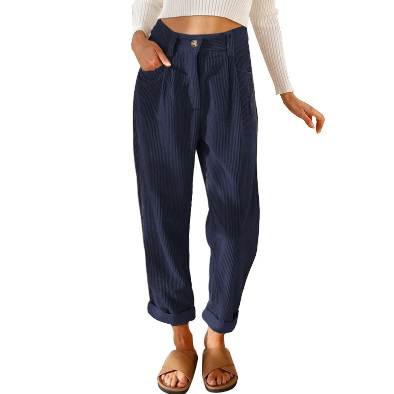 Comfy & Casual High Waist Loose Fit Casual Pants