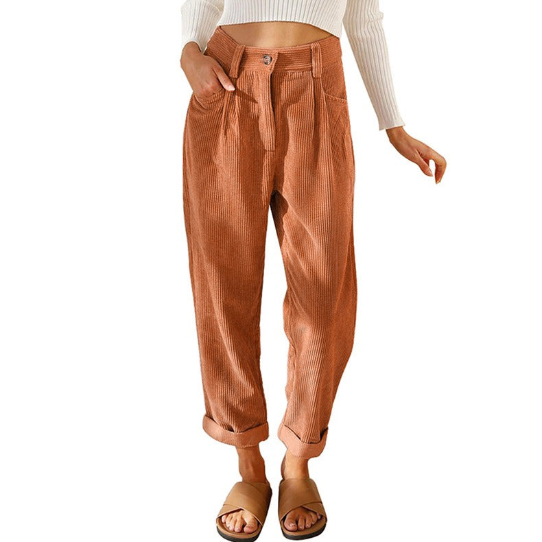 Comfy & Casual High Waist Loose Fit Casual Pants