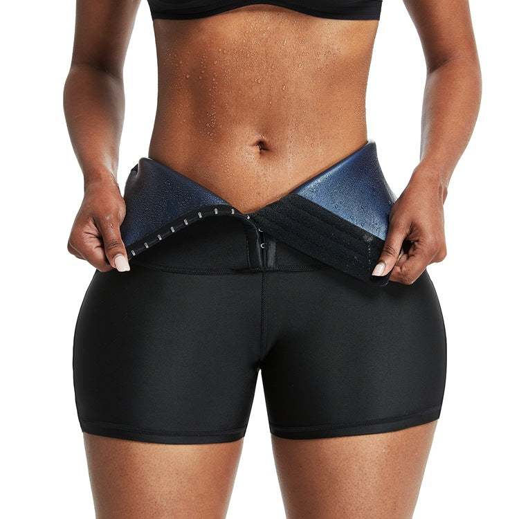 Silver-Coated Body Sculpting Fitness Shorts