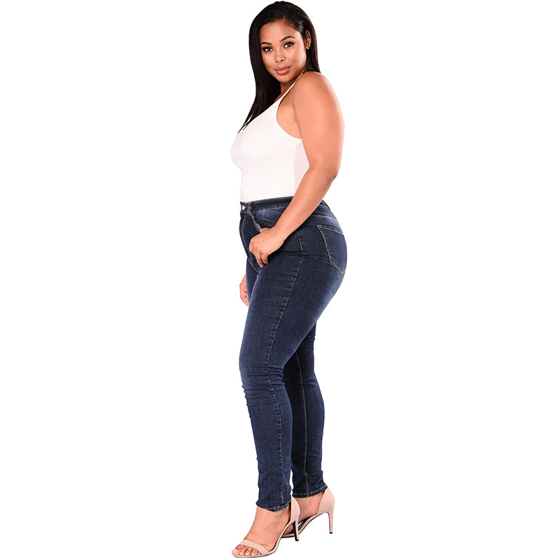 High Waist Stretch Jeans - Up to 5X