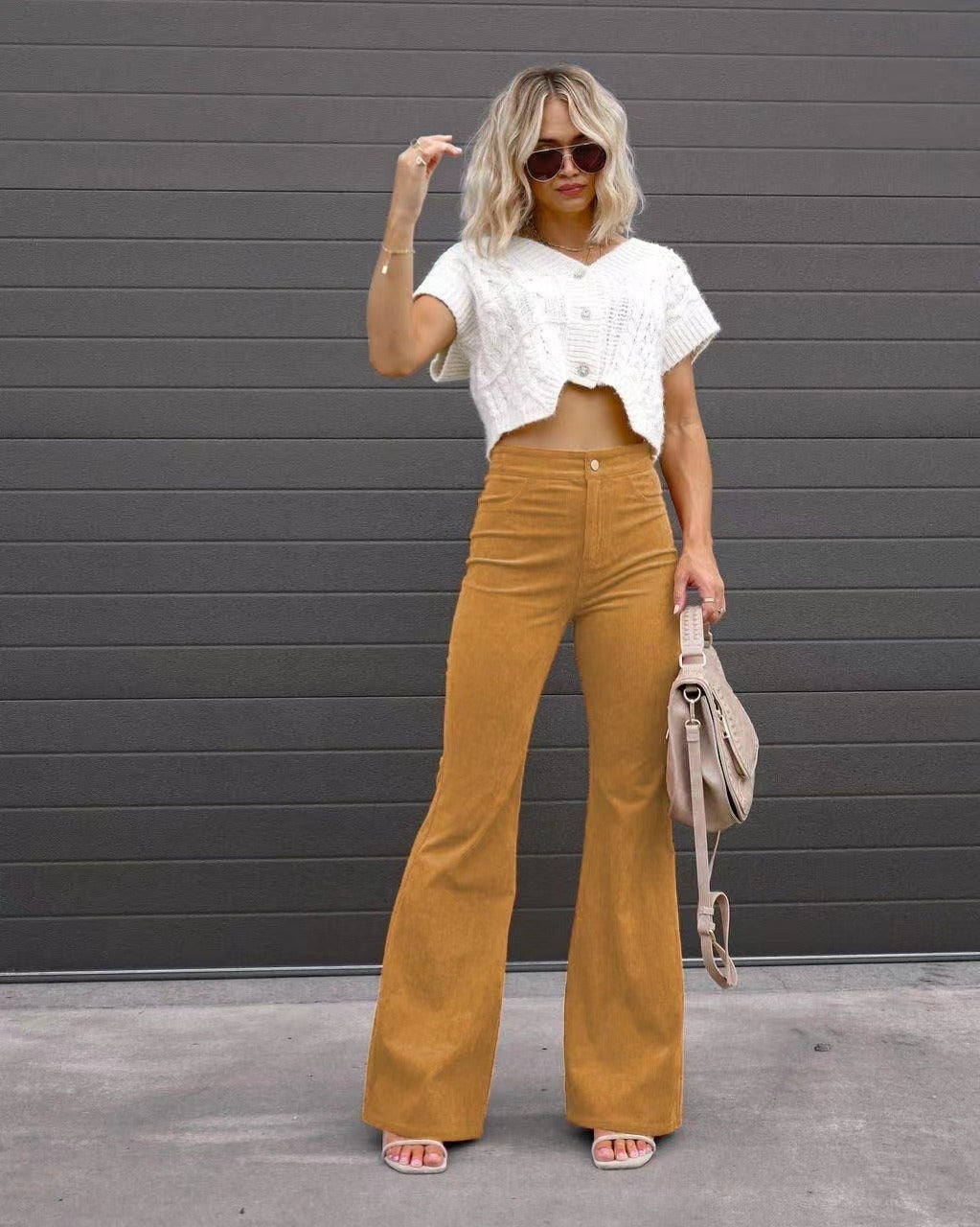 Modern Flare High Waist Stretch Casual Pants