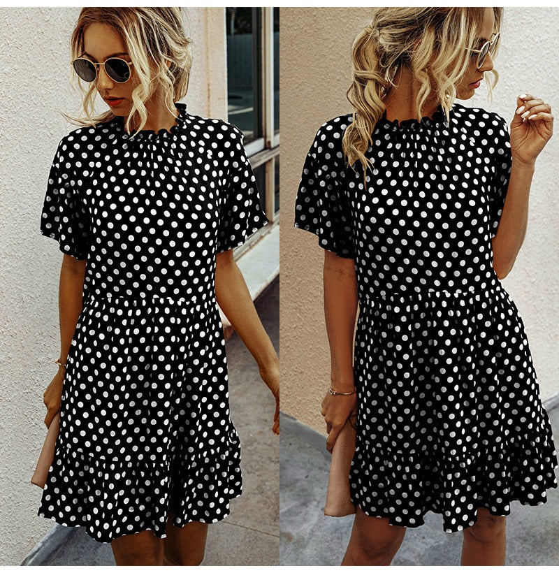 Summer Fashion Polka Dot Occidental Style Dress