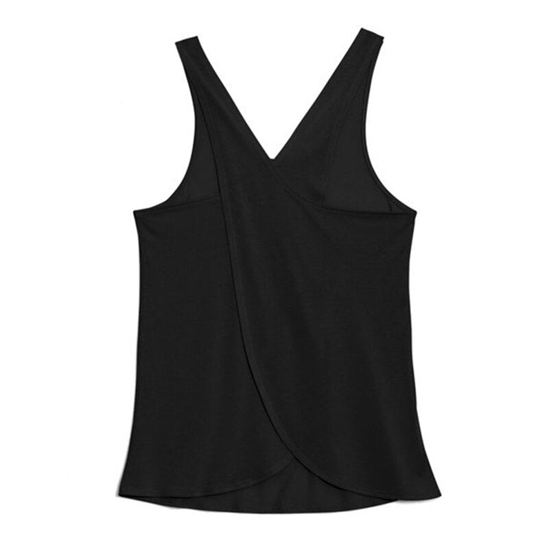 Quick Dry Cross Back Yoga Fitness Shirt