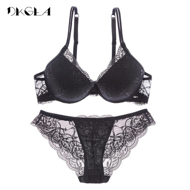 Innocent Lace Underwire Bra & High Waist Panty Set