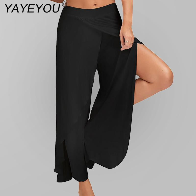 Sexy Split Wide Leg Loose Fit Genie Pants