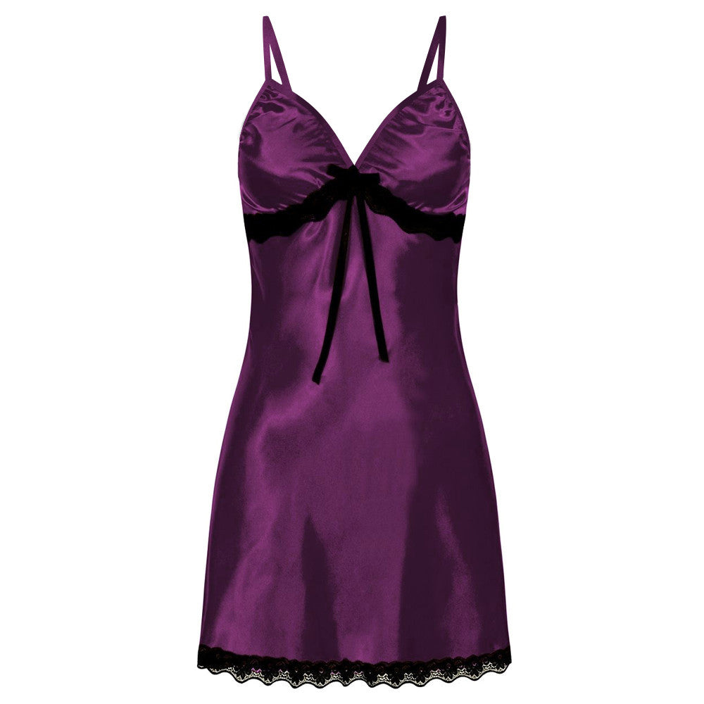 Lace & Bow Babydoll Negligee Plus Nightwear