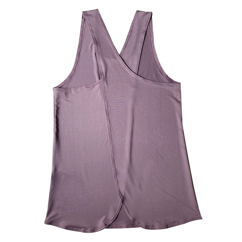 Quick Dry Cross Back Yoga Fitness Shirt