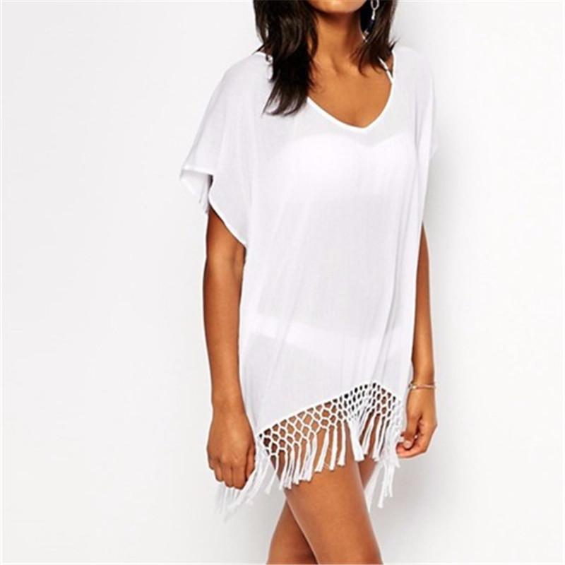 Chiffon Tassel Swimsuit Coverup