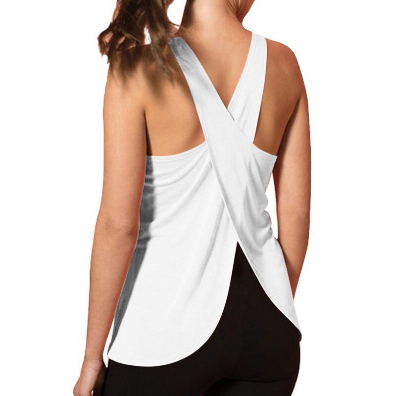 Quick Dry Cross Back Yoga Fitness Shirt