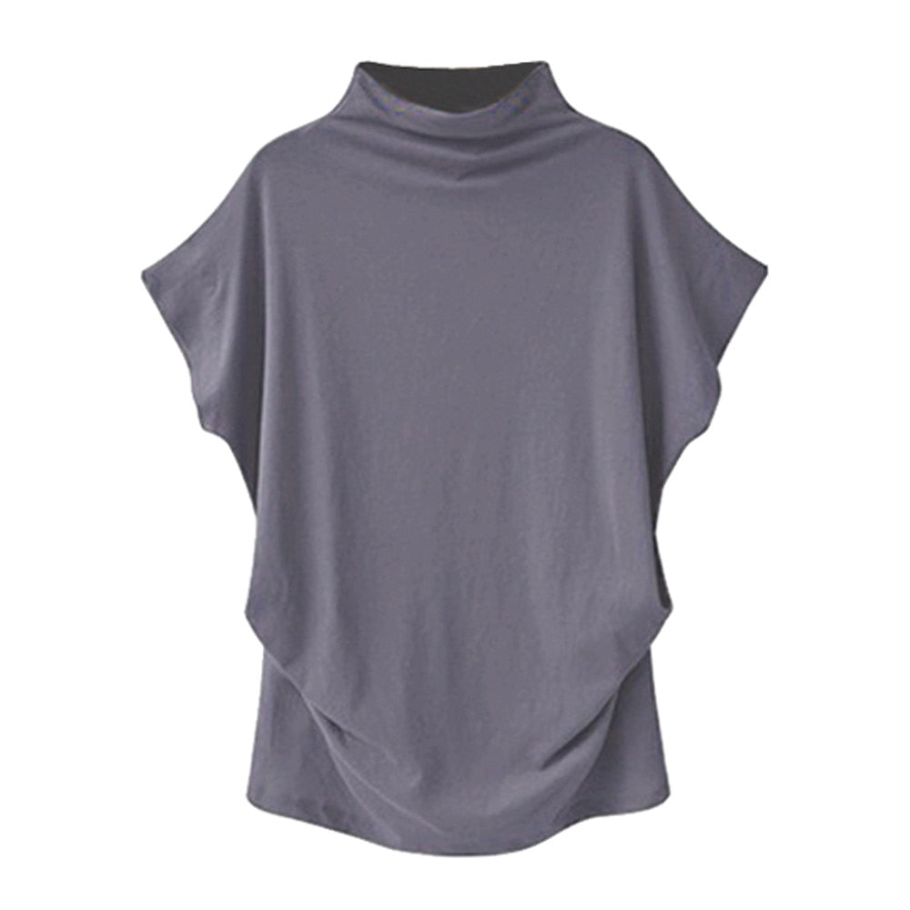 Batwing Turtleneck Short Sleeve Top