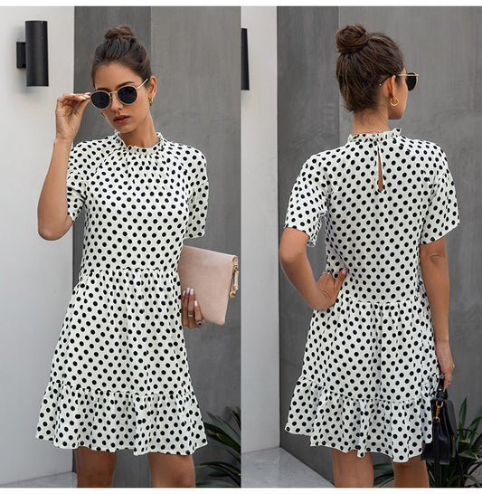 Summer Fashion Polka Dot Occidental Style Dress