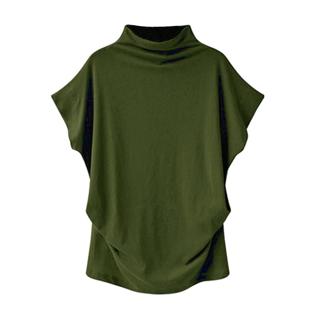 Batwing Turtleneck Short Sleeve Top