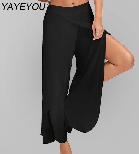 Sexy Split Wide Leg Loose Fit Genie Pants