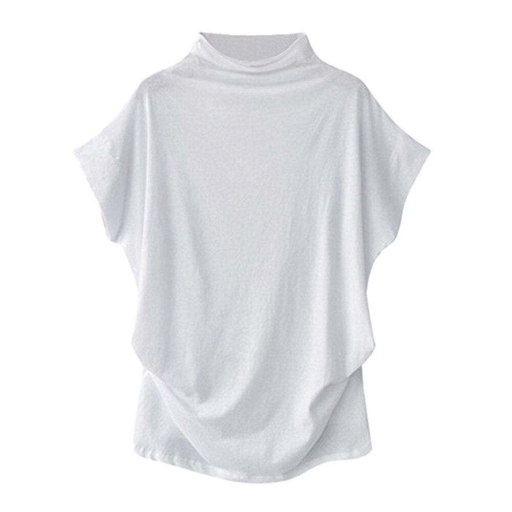 Batwing Turtleneck Short Sleeve Top