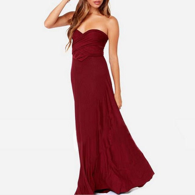 Sexy Halter Neck Infinity Multi Way Wrap Maxi Dress