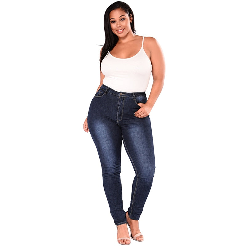 High Waist Stretch Jeans - Up to 5X