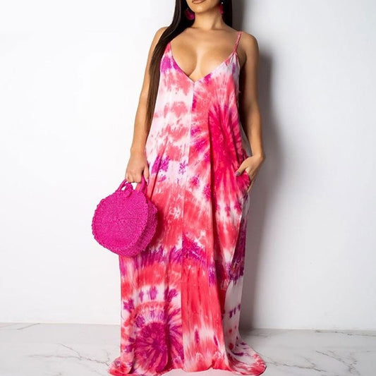 Sweet Boho Maxi Sundress With Pockets