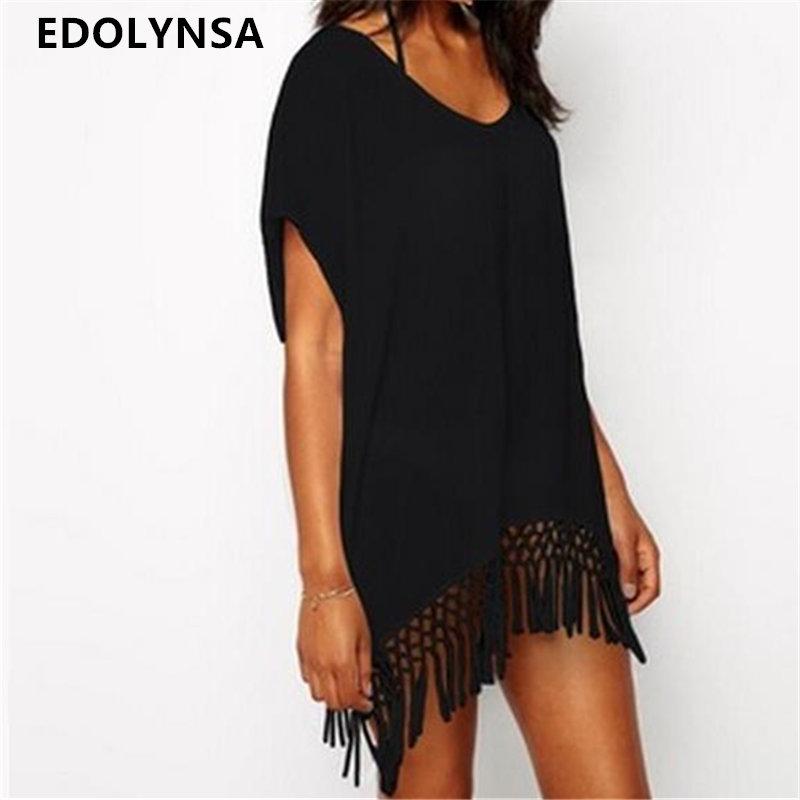 Chiffon Tassel Swimsuit Coverup