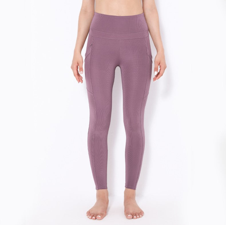 Vertical Threaded High Waist Leggings