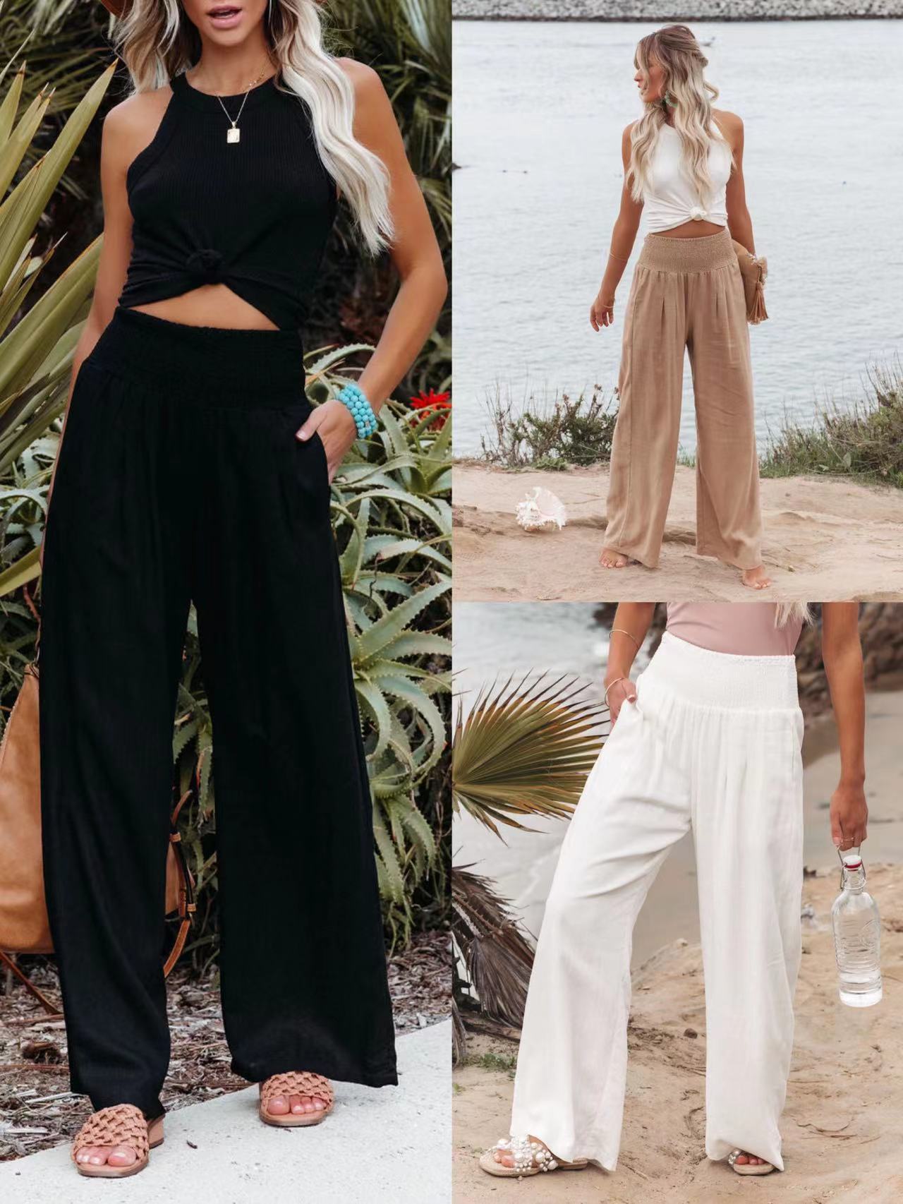 Spring Fling Linen Wide Leg Pants