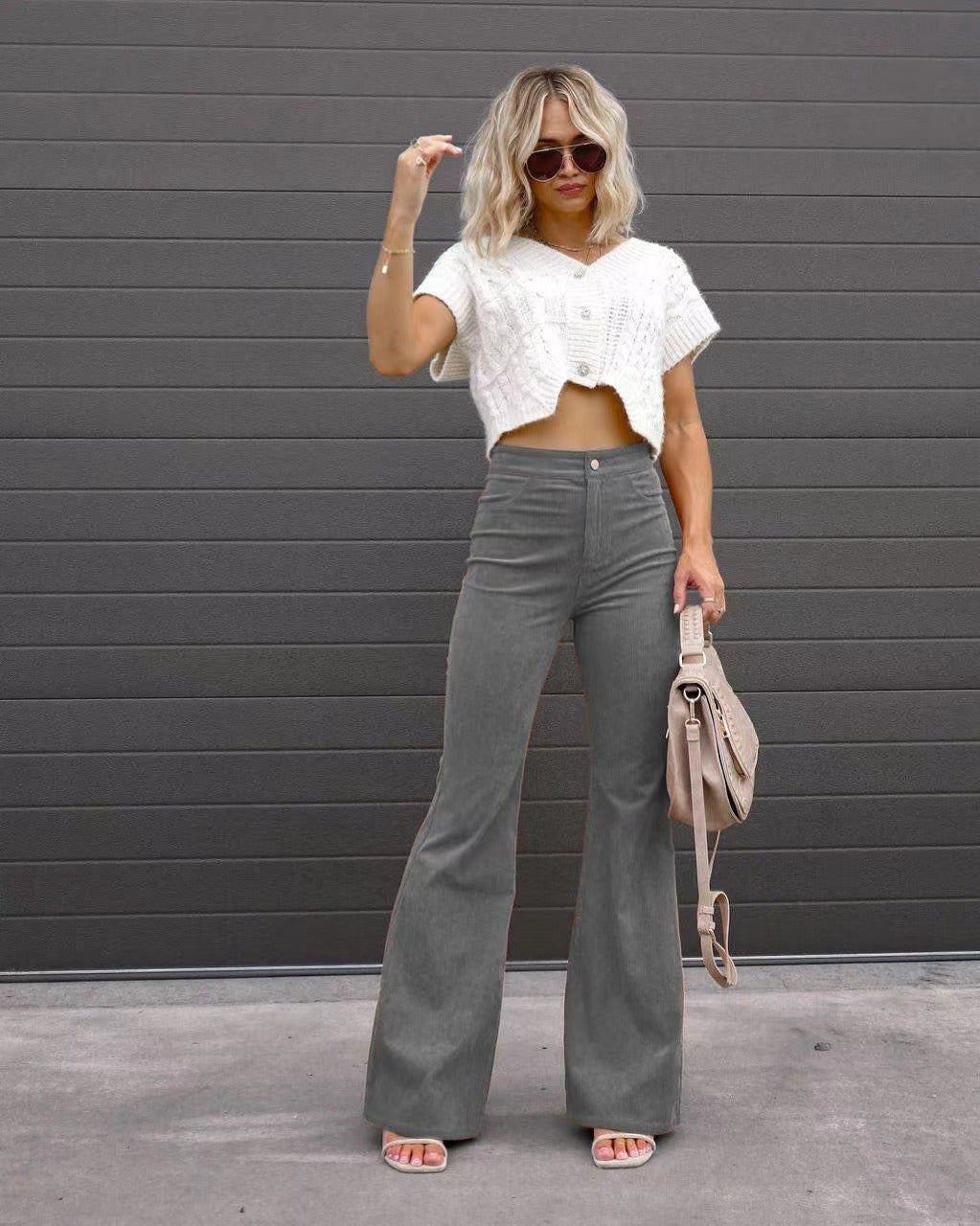 Modern Flare High Waist Stretch Casual Pants