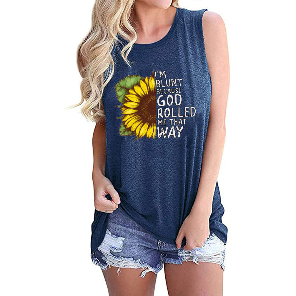 'I'm Blunt' Sunflower Tank Top