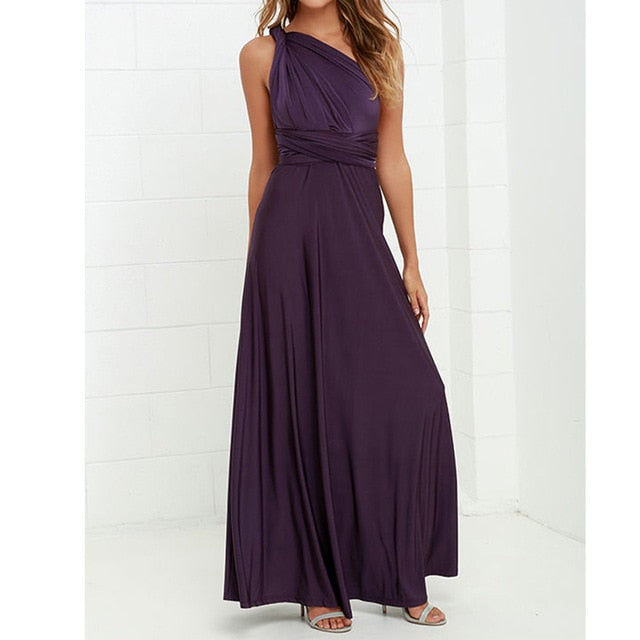 Sexy Halter Neck Infinity Multi Way Wrap Maxi Dress