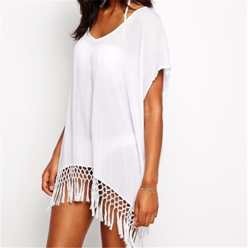 Chiffon Tassel Swimsuit Coverup