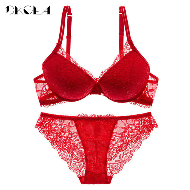 Innocent Lace Underwire Bra & High Waist Panty Set