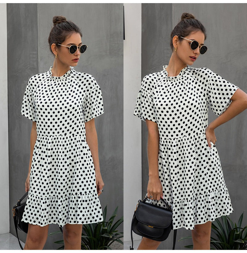 Summer Fashion Polka Dot Occidental Style Dress