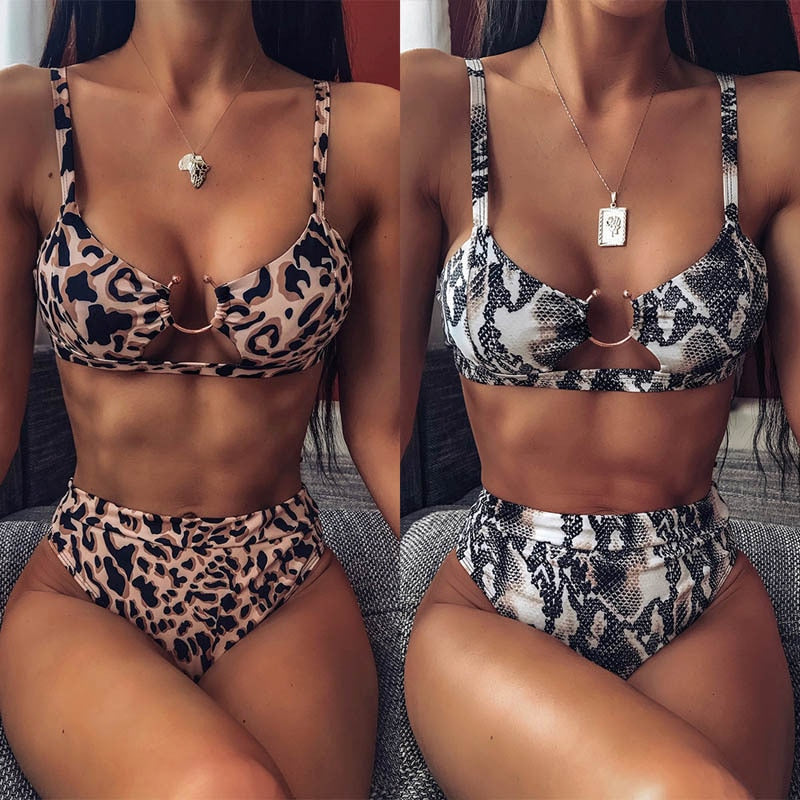 Sexy Safari High Waste Bikini