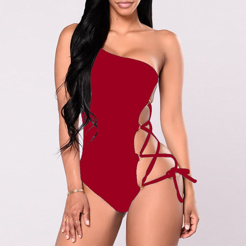 Tie Me Up Off Shoulder Monokini