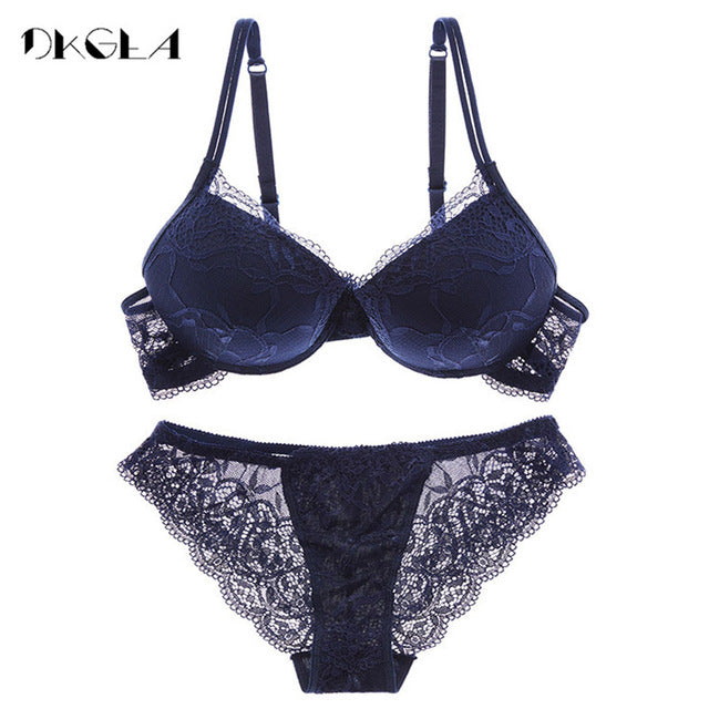 Innocent Lace Underwire Bra & High Waist Panty Set