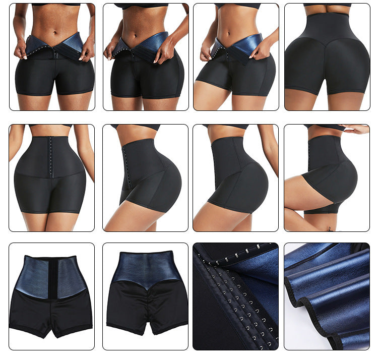 Silver-Coated Body Sculpting Fitness Shorts