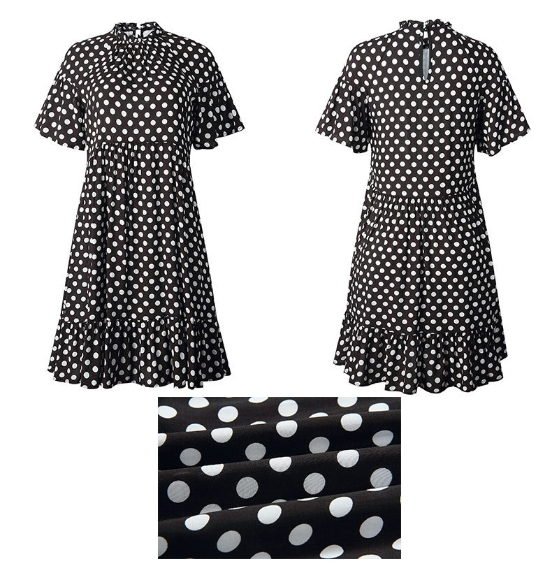 Summer Fashion Polka Dot Occidental Style Dress